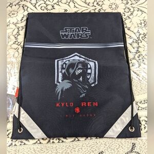 Disney Star Wars Black String Backpack Shoe Book Tote Gift Kylo Ren First Order